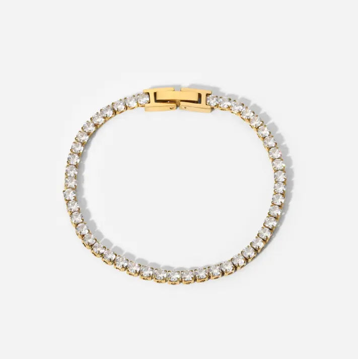 Tennis Bracelet With Zircon gold