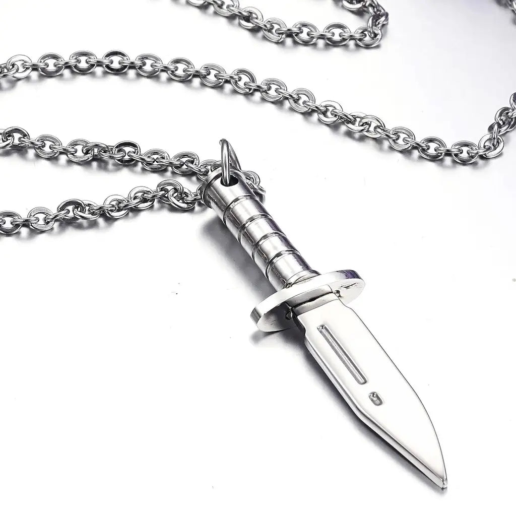 Dagger Pendant necklace steel