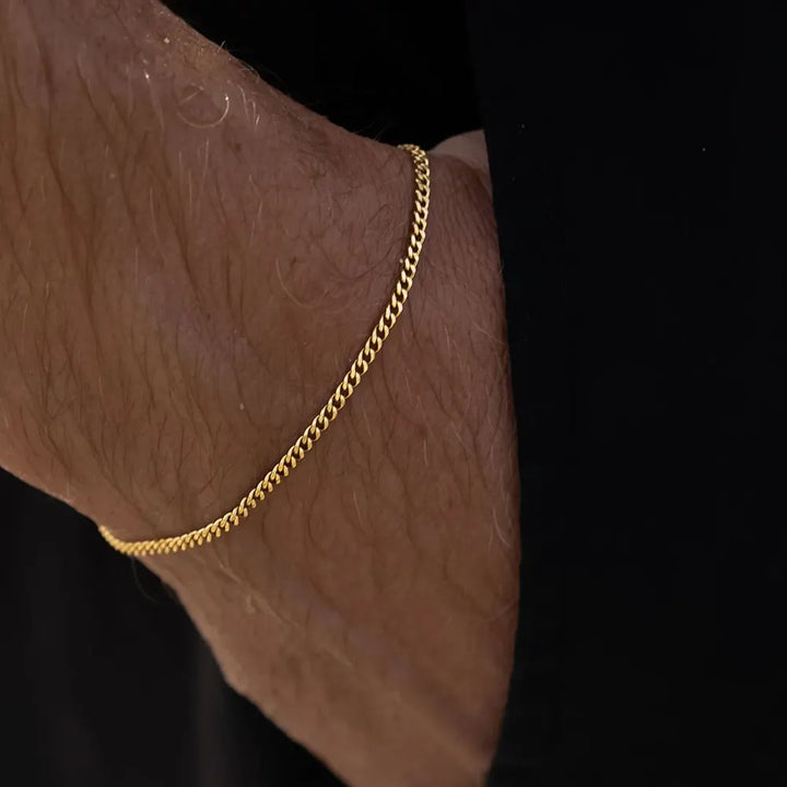 Cuban Link Bracelet 3mm gold