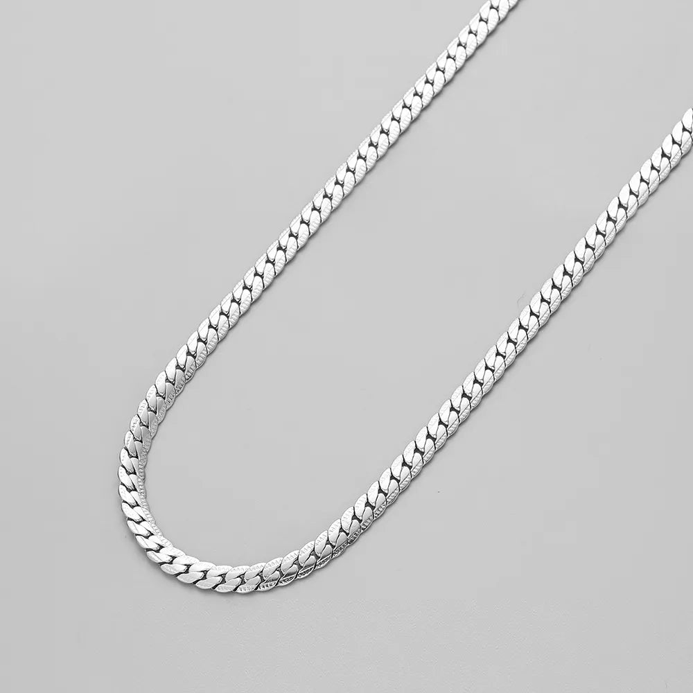 NK Embossed Chain Necklace 60cm x 5,8mm Steel