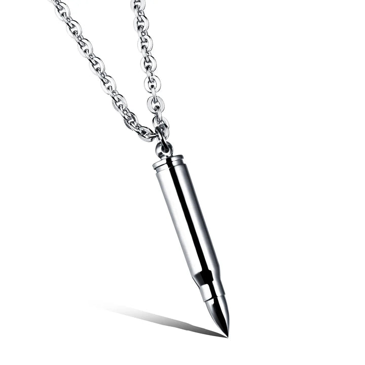 Bullet Pendant necklace steel