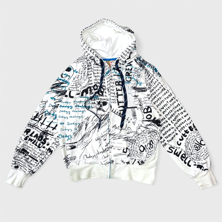 Artful Dodger Y2K AOP hoodie white M