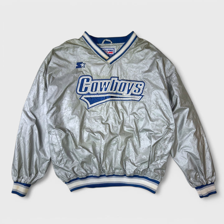 Starter Vintage Pro Line Dallas Cowboys Pullover Jacket metallic silver XXL