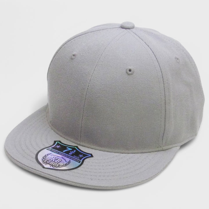 KB Ethos Fitted Flat Brim cap light grey