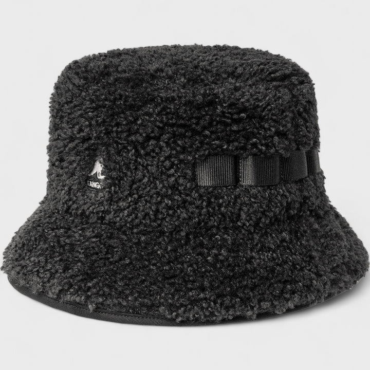 Kangol Faux Shearling Utility Bucket black