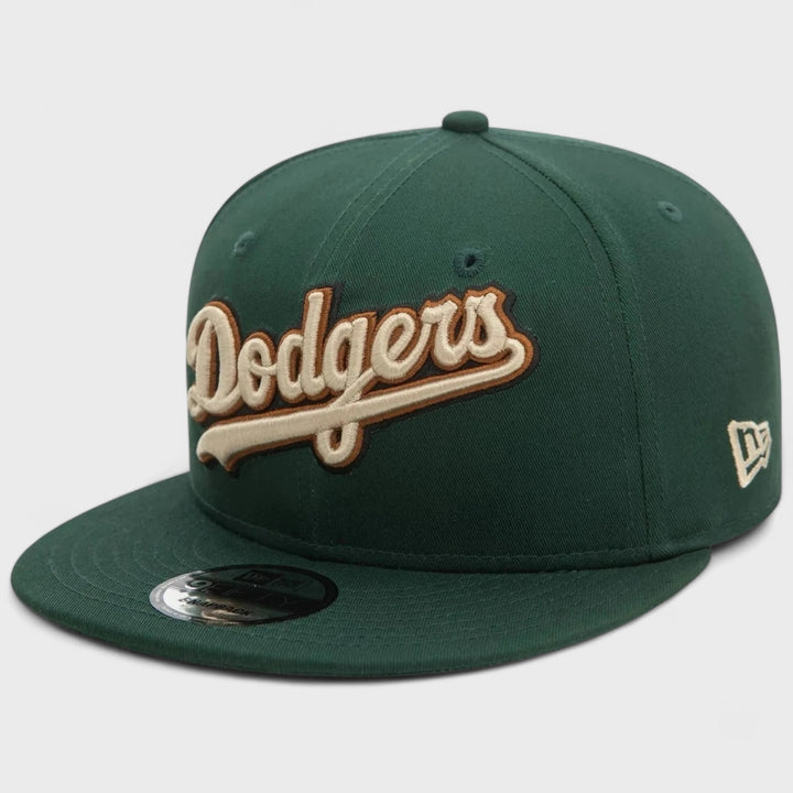 New Era Wordmark Patch 9Fifty LA Dodgers dark green