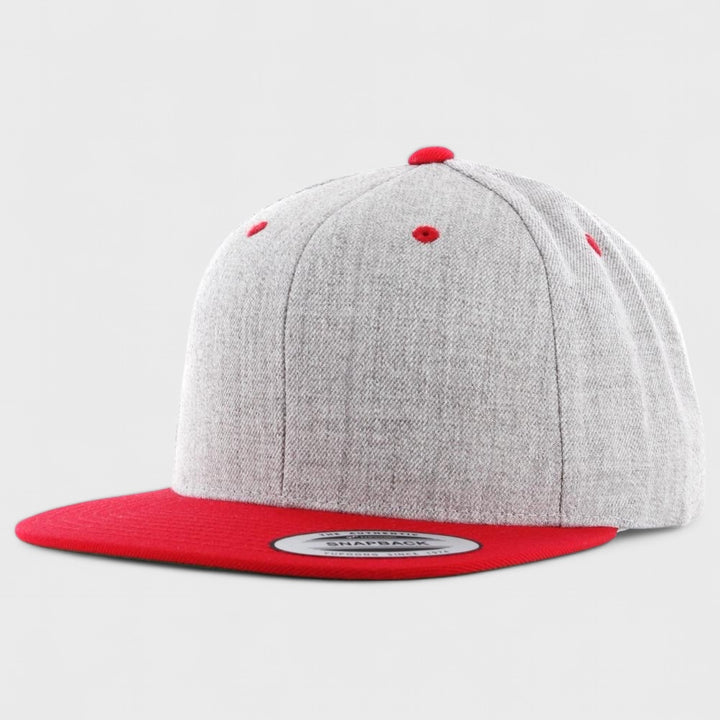 The Classics Yupoong snapback heather/red