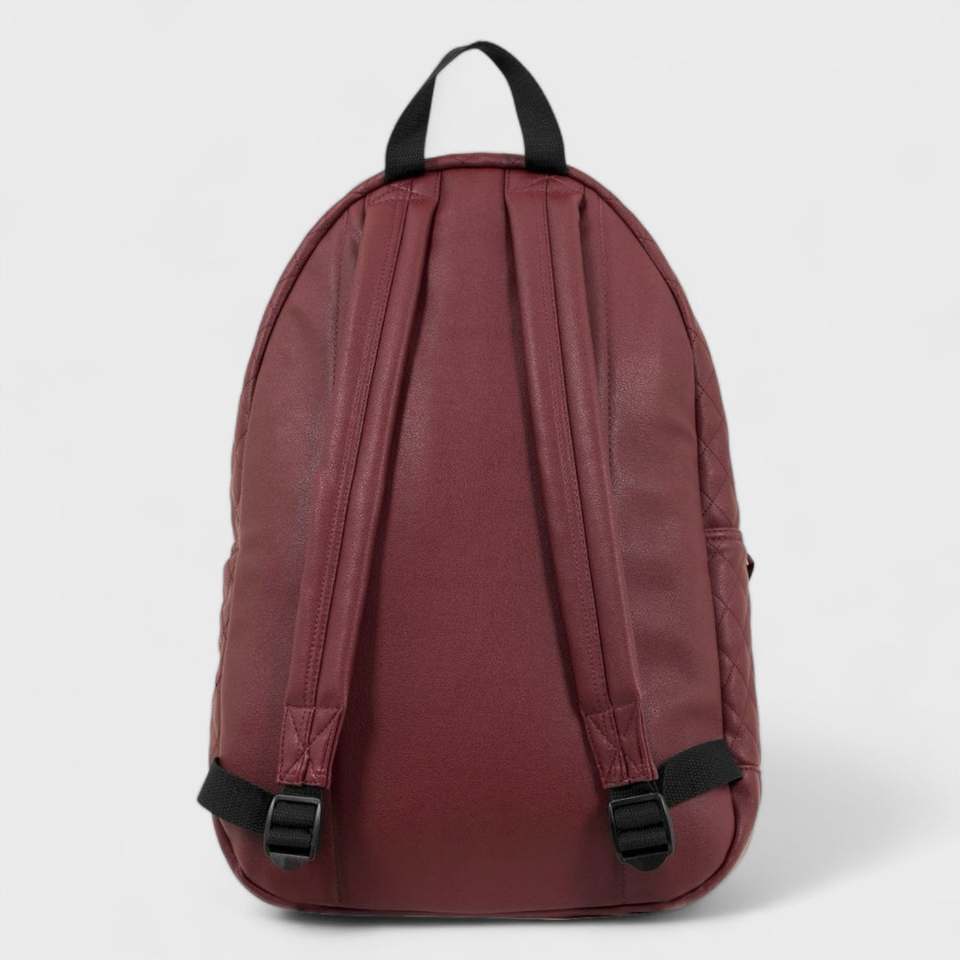 Urban Classics Diamond Quilt Leather Imitation backpack burgundy