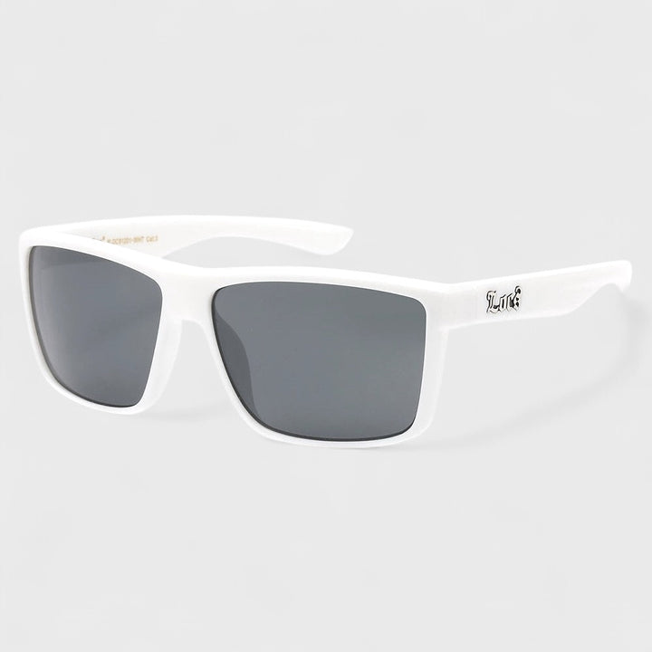 Locs Rectangle White Frame Sunglasses white