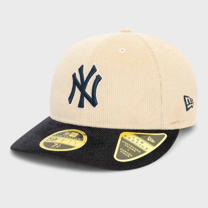 New Era Cord Low Profile 59Fifty NY Yankees light beige/navy