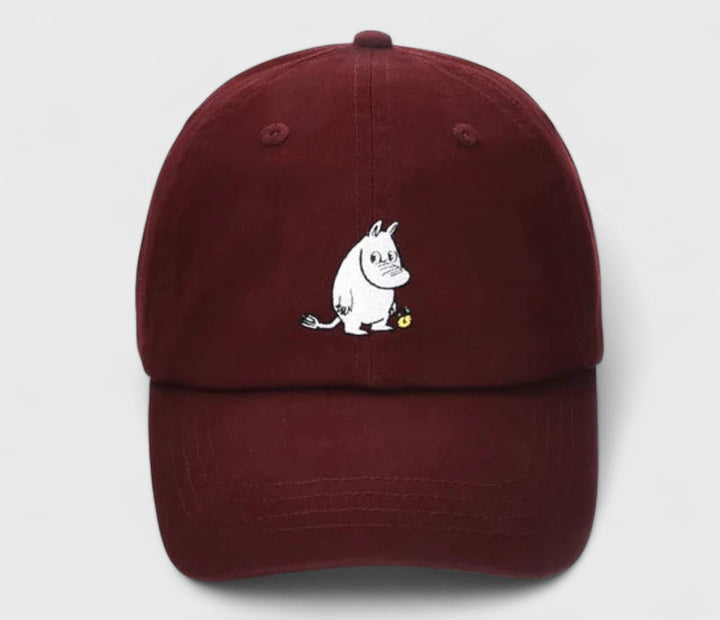 Moomin Muumipeikon Kukka dad cap burgundy