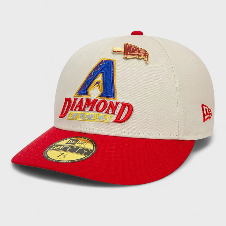 New Era MLB Pin Stone Low Profile 59Fifty A Diamondbacks cream/red