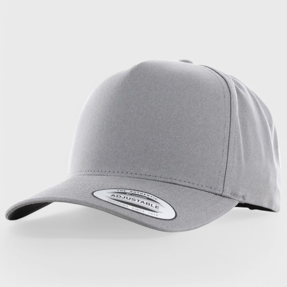 The Classics Yupoong 5-Panel Curved Classic snapback grey