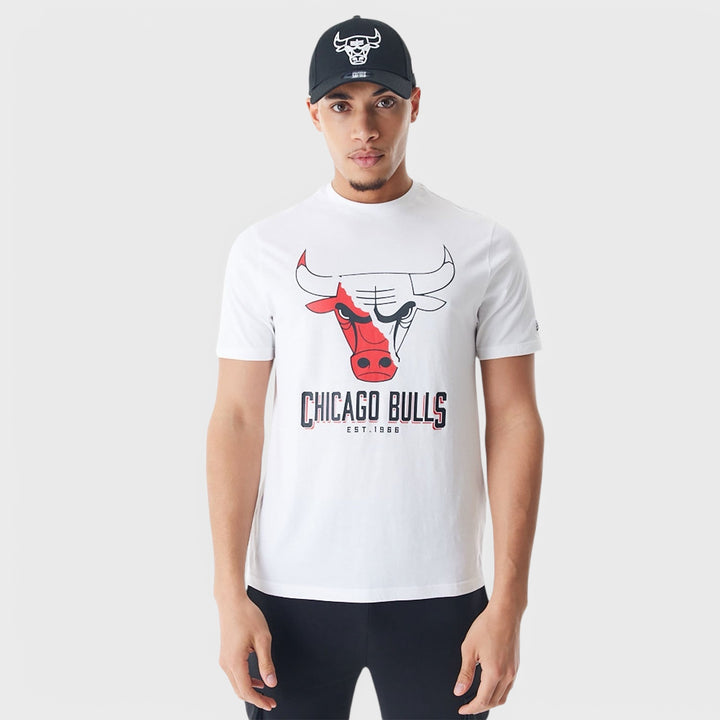 New Era NBA Logo Graphic tee C Bulls white