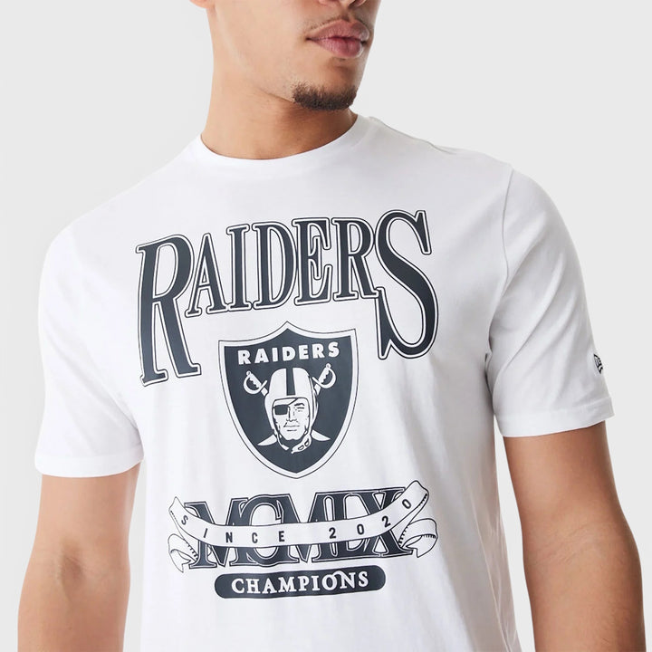 New Era NFL Champions Graphic tee LV Raireds white