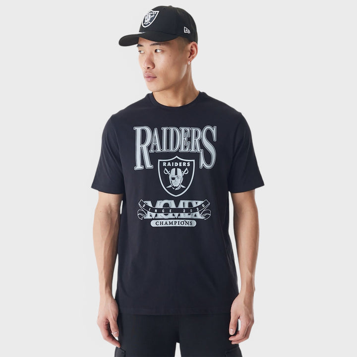 New Era NFL Champions Graphic tee LV Raireds black