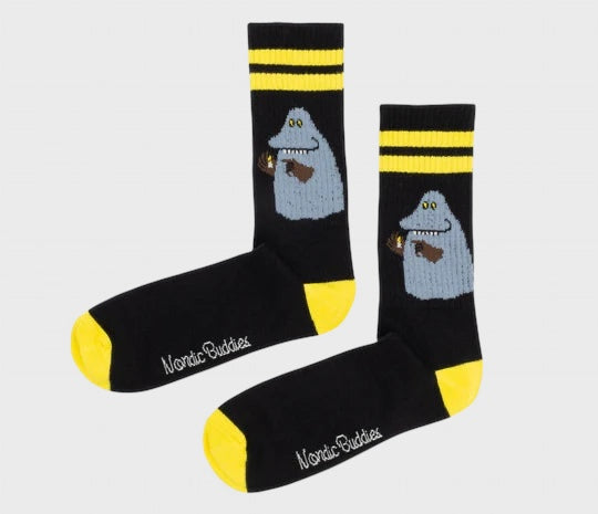 Moomin Mörkö Retro socks black/yellow