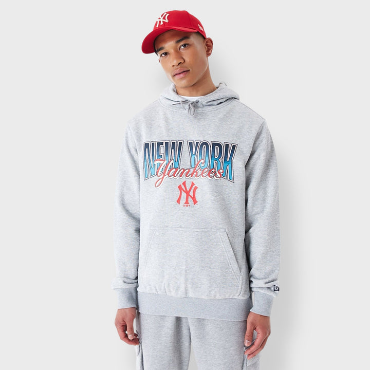 New Era New York MLB Gradient Graphic Grey Pullover NY Yankees Hoodie grey