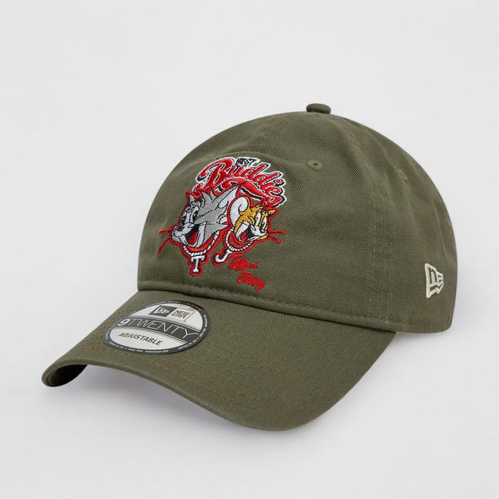 New Era Tom & Jerry 9Twenty Adjustable cap olive green