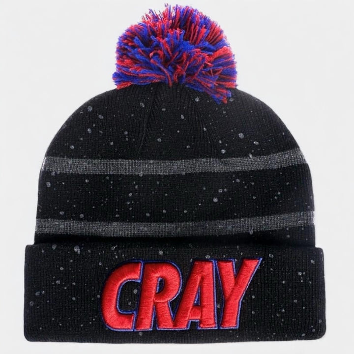 Cayler & Sons Cray Pom Pom beanie black/grey/red