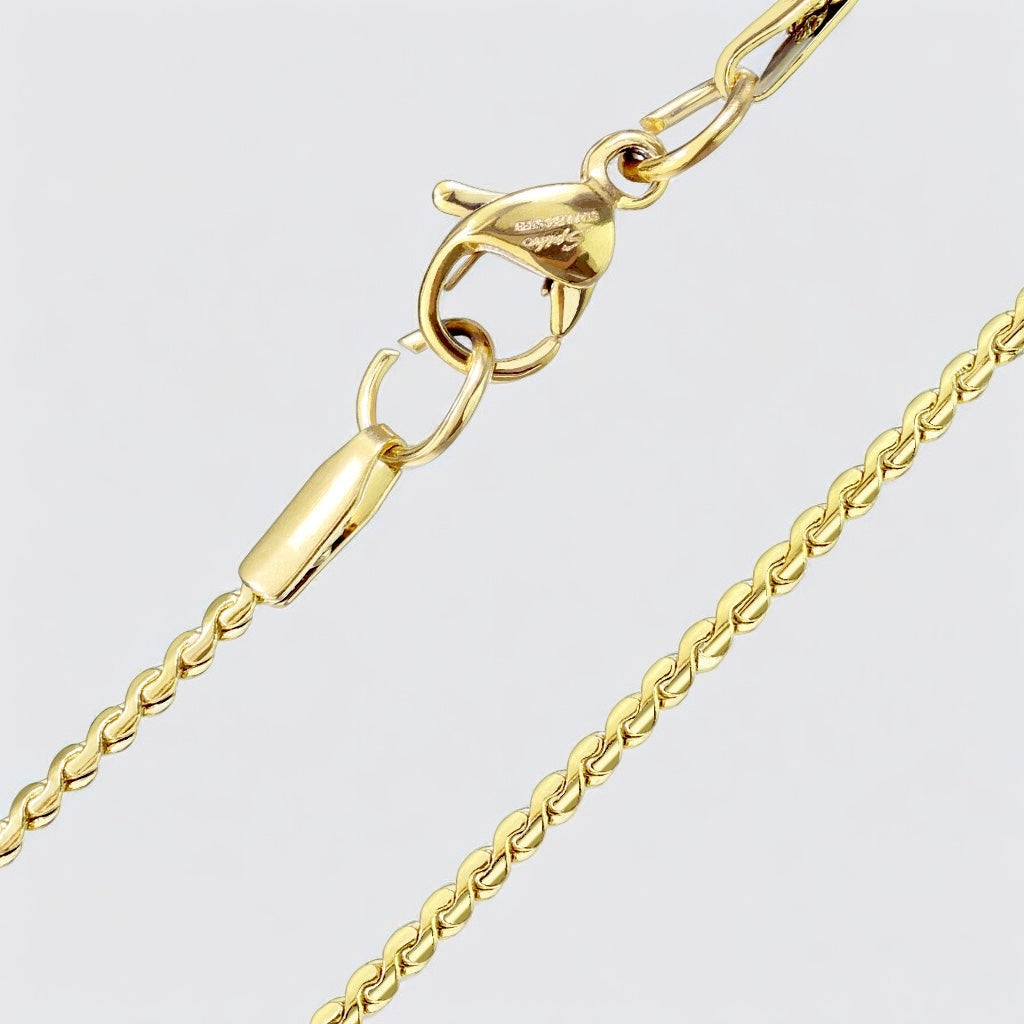 Stainless Steel Chain Necklace with Lobster Clasp gold