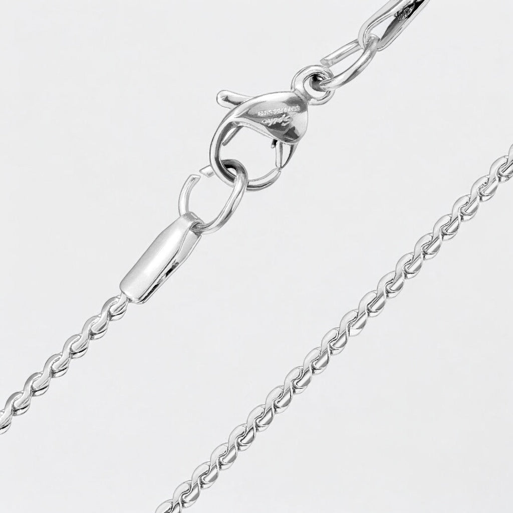 Stainless Steel Chain Necklace with Lobster Clasp silver