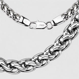 Multi Tangled Weave Chain Link Necklace Stainless Steel