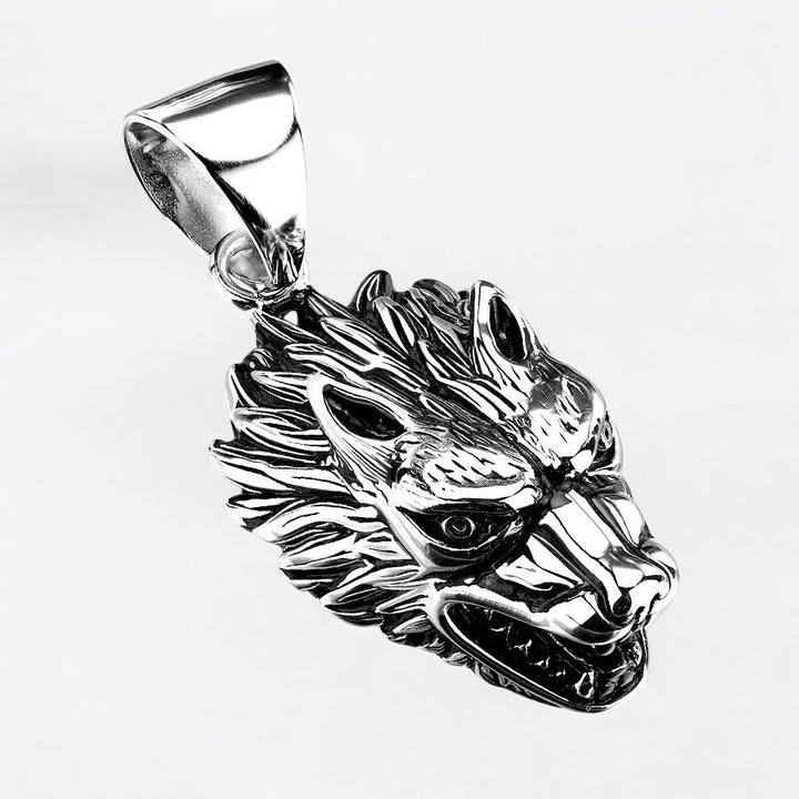 Fierce Wolf Cast 316L Stainless Steel Pendant