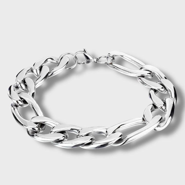 Small and Large Links Stainless Steel Chain Bracelet with Lobster Clasp 8mm