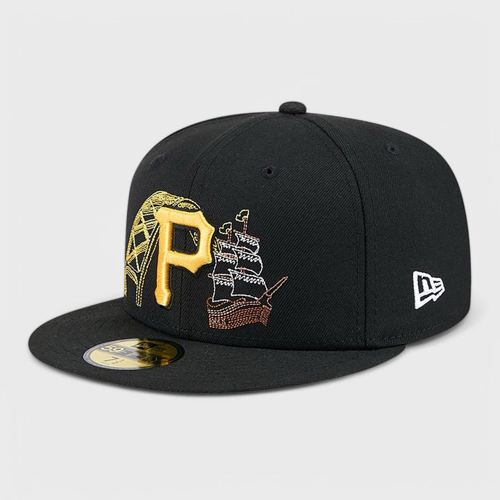 New Era State Stitch 59Fifty P Pirates black