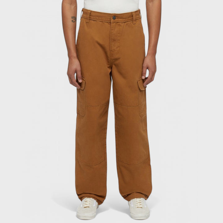 Duck Canvas Cargo Trousers brown duck