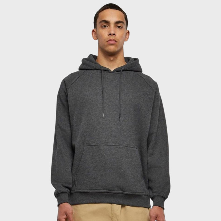 Urban Classics blank hoody charcoal