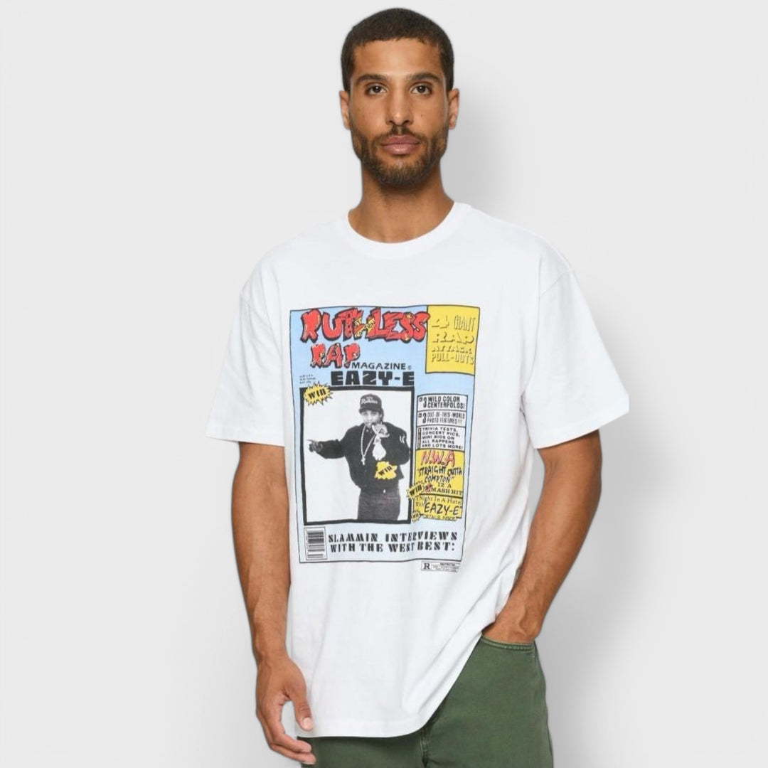 Mister Eazy-E RAP Magazine Oversize Tee white