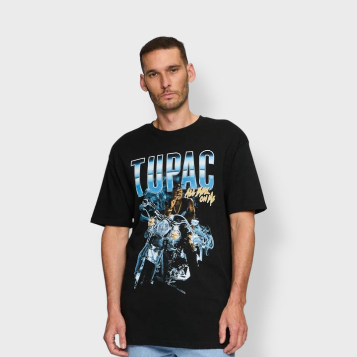 Mister Tupac All Eyez On Me Anniversary Oversize tee black