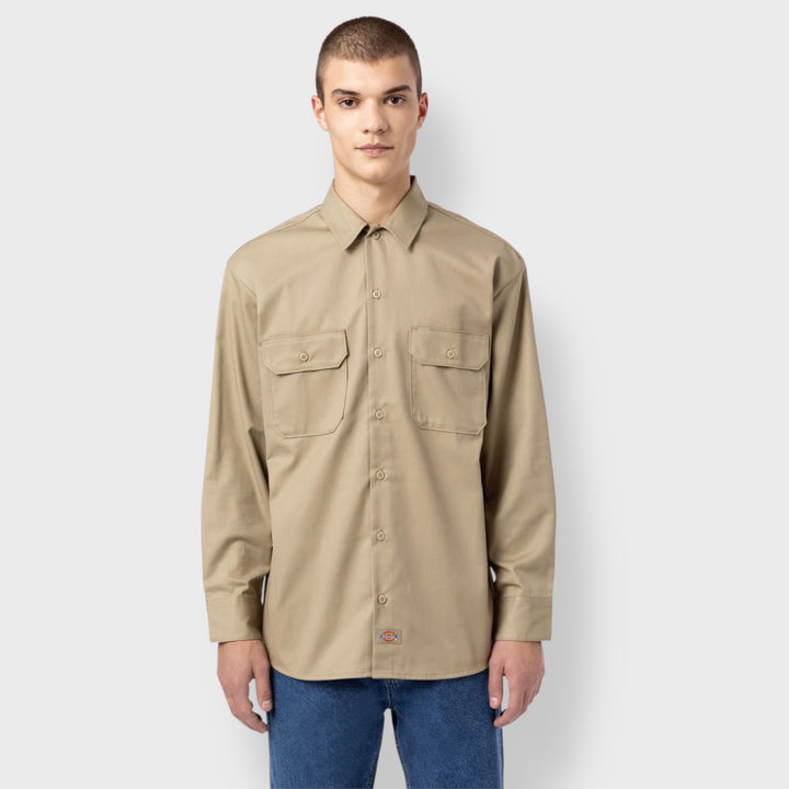 Dickies Work Shirt Long Sleeve Rec khaki