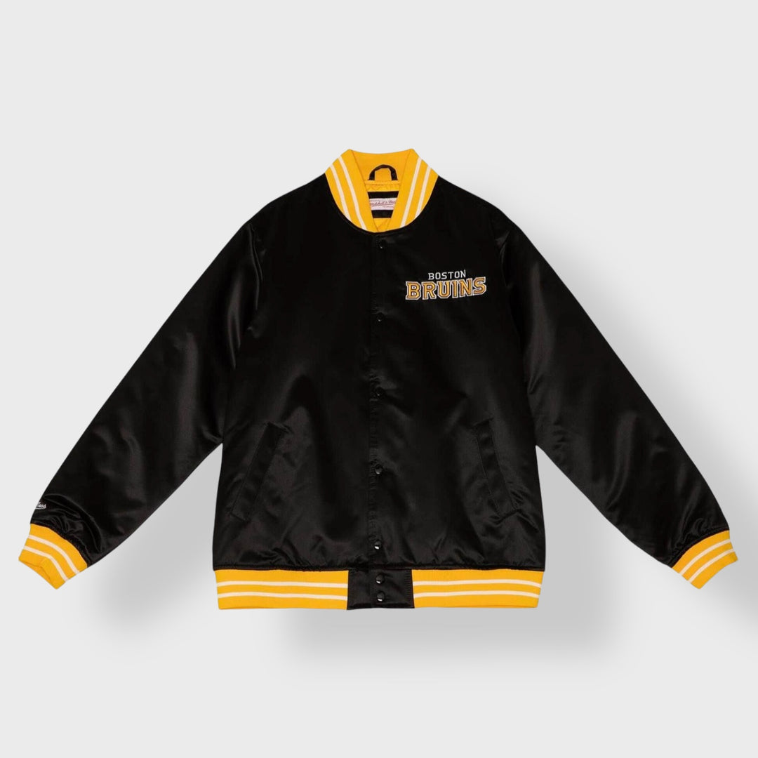 Mitchell & Ness NHL Heavyweight Satin jacket B Bruins black