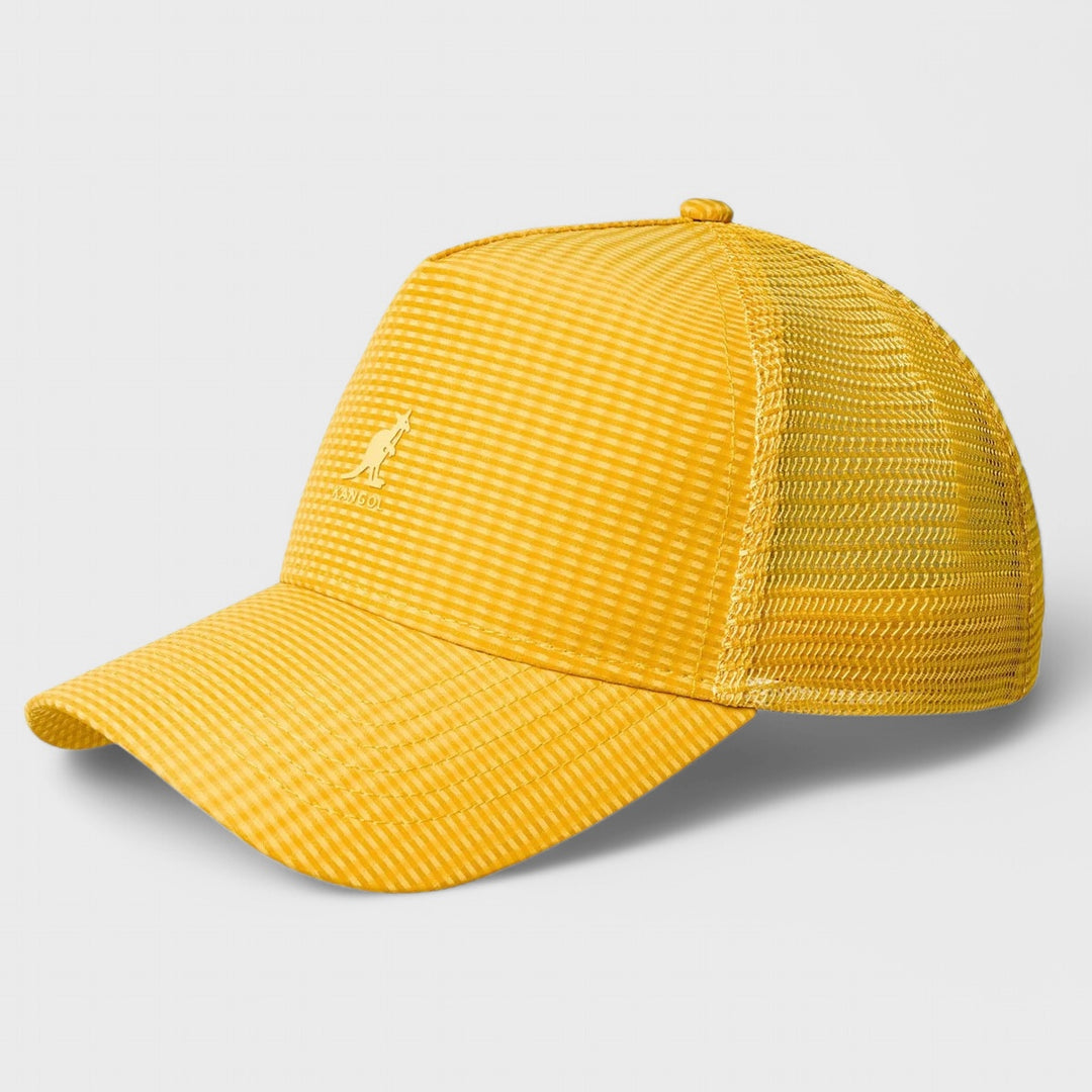 Kangol Seersucker mesh trucker warm apricot