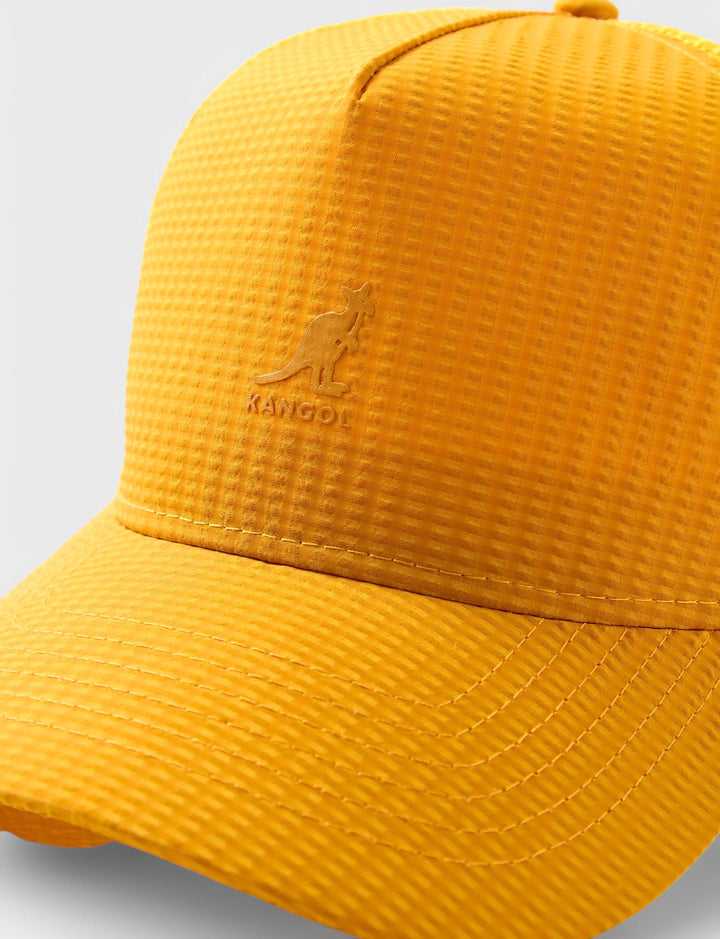 Kangol Seersucker mesh trucker warm apricot