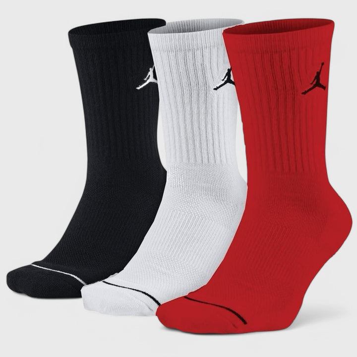 Air Jordan Jumpman Crew socks black/white/gym red