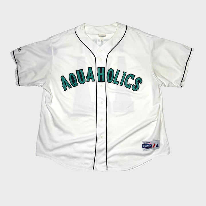 Majestic Aquaholics Baseball Jersey white 3XL