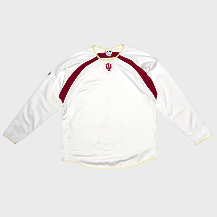 Majestic Indiana Hoosiers Pullover Shirt white L