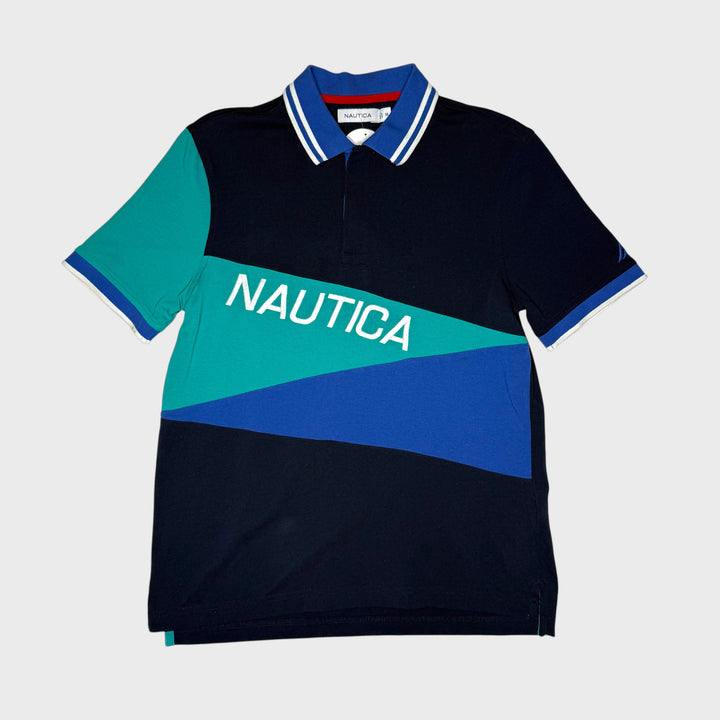 Nautica Zip Up Polo Shirt navy XS