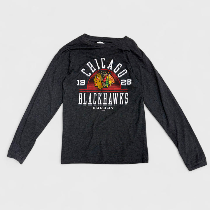 Knights Apparel. Inc NHL Vintage Chicago Blackhawks LS shirt charcoal M