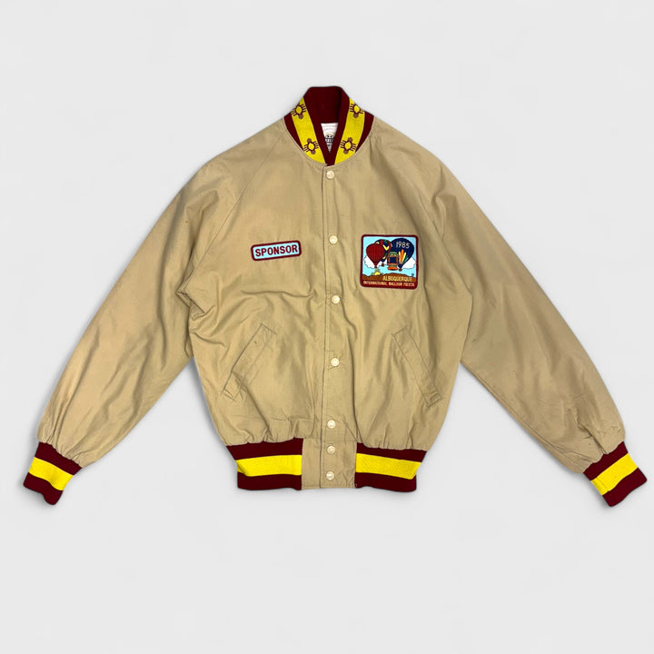 Bush-Keller Co. Sporting Goods Vintage 1985 Albuquerque International Balloon Fiesta jacket beige S