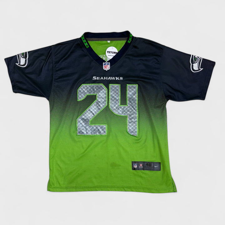 Nike NFL Seattle Seahawks Marshawn Lynch #24 Jersey navy/lime XL