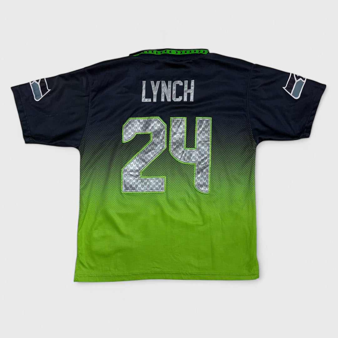 Nike NFL Seattle Seahawks Marshawn Lynch #24 Jersey navy/lime XL