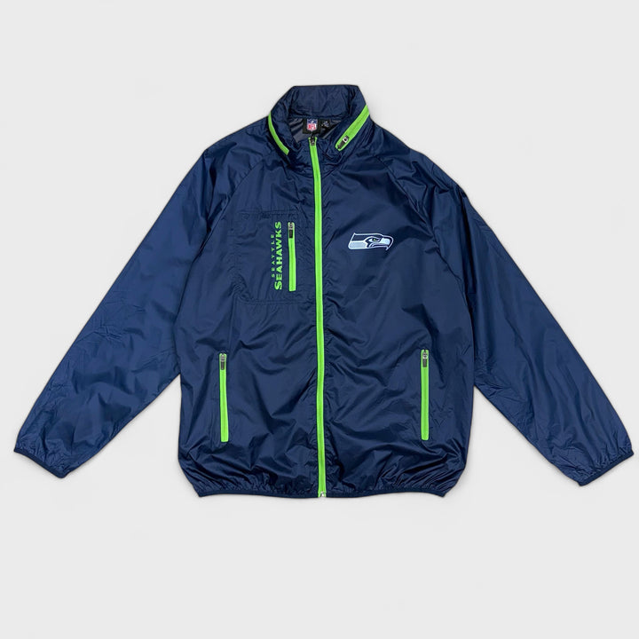 G-III Apparel NFL Seattle Seahawks Windbreaker jacket navy/lime L