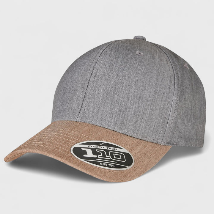 Yupoong 110 Melange Mix Cap grey/khaki