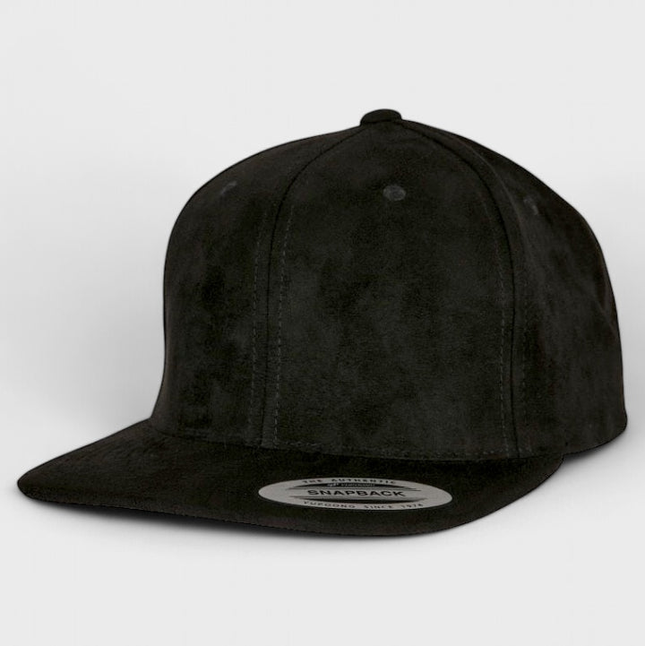 Flexfit Suede Leather Snapback black