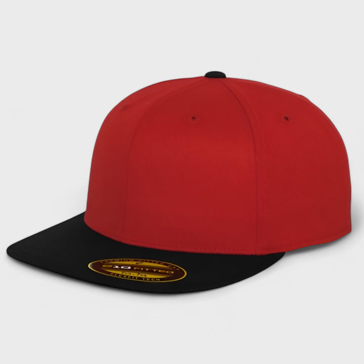 Premium 210 fitted cap 2-tone red/blk